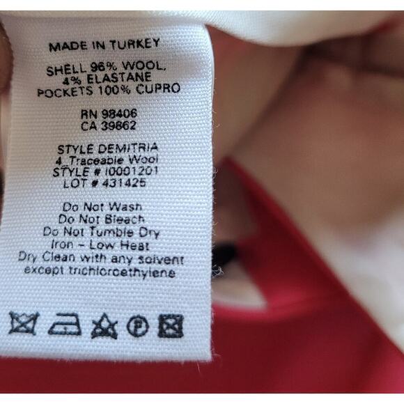 NWT Theory Hot Pink Trousers Suit Pants Size 00 - Picture 14 of 15